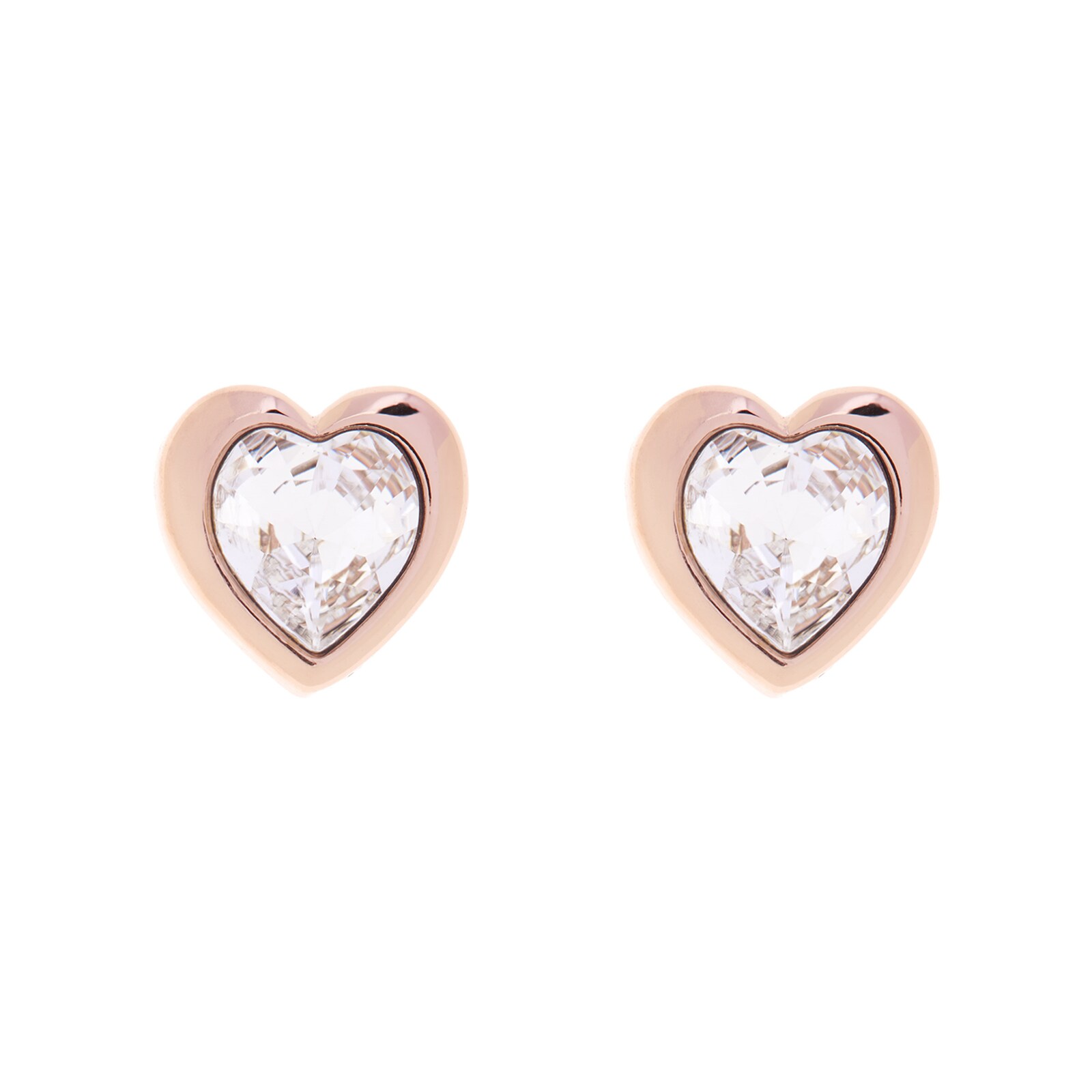 Ted Baker Rose Crystal Heart Earrings