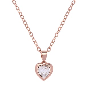 Ted Baker Rose Gold Coloured Crystal Heart Pendant