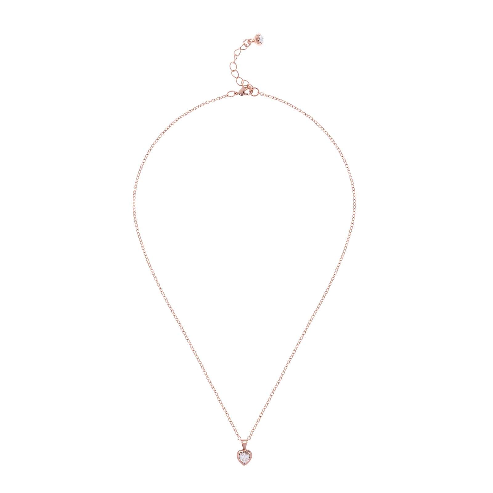 Ted Baker Rose Gold Coloured Crystal Heart Pendant