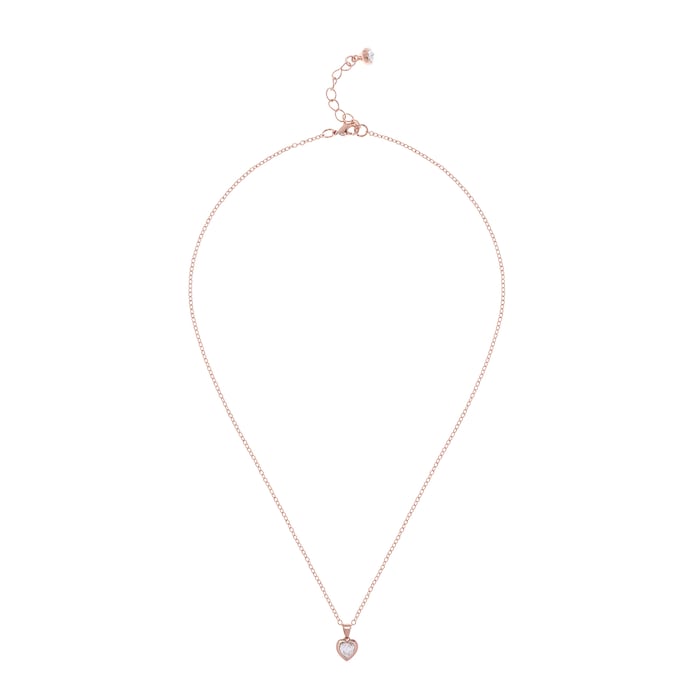 Ted Baker Rose Gold Coloured Crystal Heart Pendant