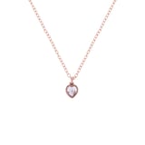 Ted Baker Rose Gold Coloured Crystal Heart Pendant