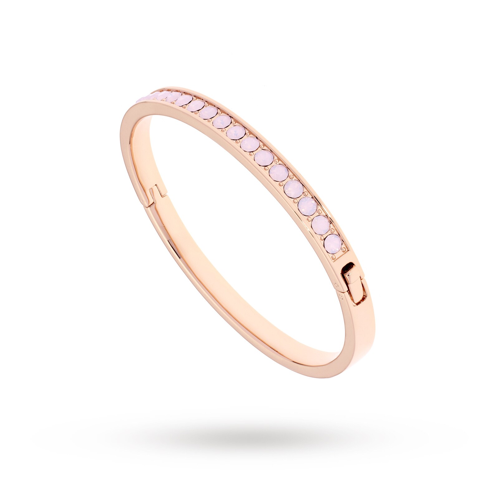 Ted Baker Rose Gold Plated and Rose Opal Hinged Bangle