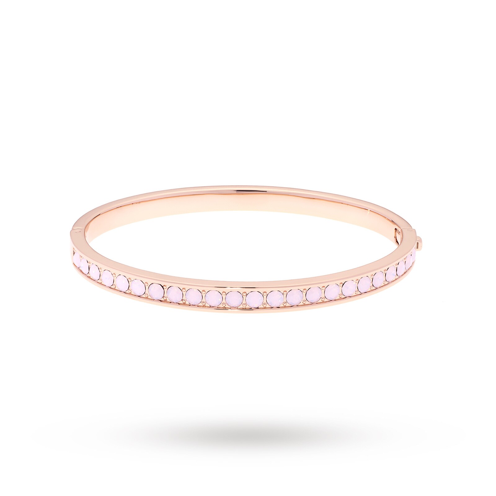 Ted Baker Rose Gold Plated and Rose Opal Hinged Bangle
