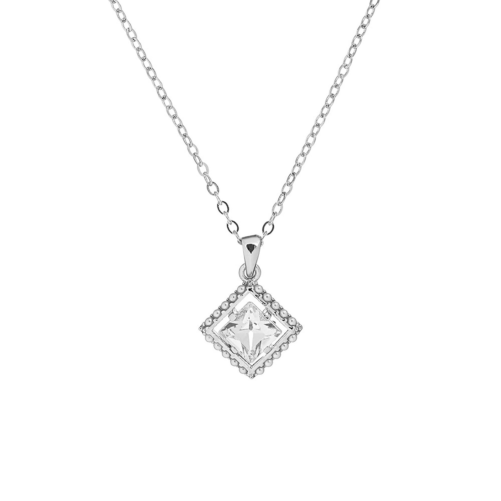 Ted Baker Pythia Pearl Framed Crystal Pendant