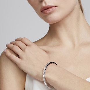 Ted Baker Clemara Hinge Crystal Silver Bangle