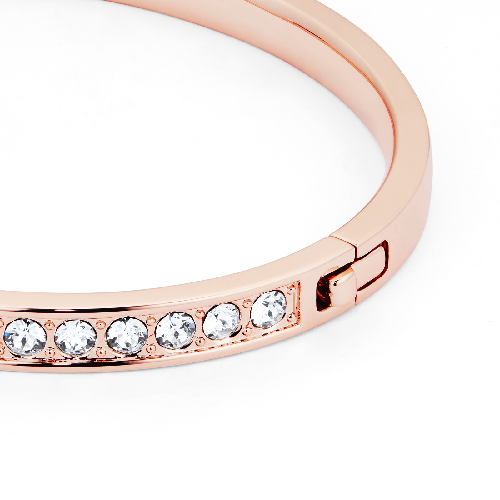 Ted Baker Clemara Hinge Crystal Rose Gold Coloured Bangle Ted Baker Clemara Hinge Crystal Rose Gold Coloured Bangle