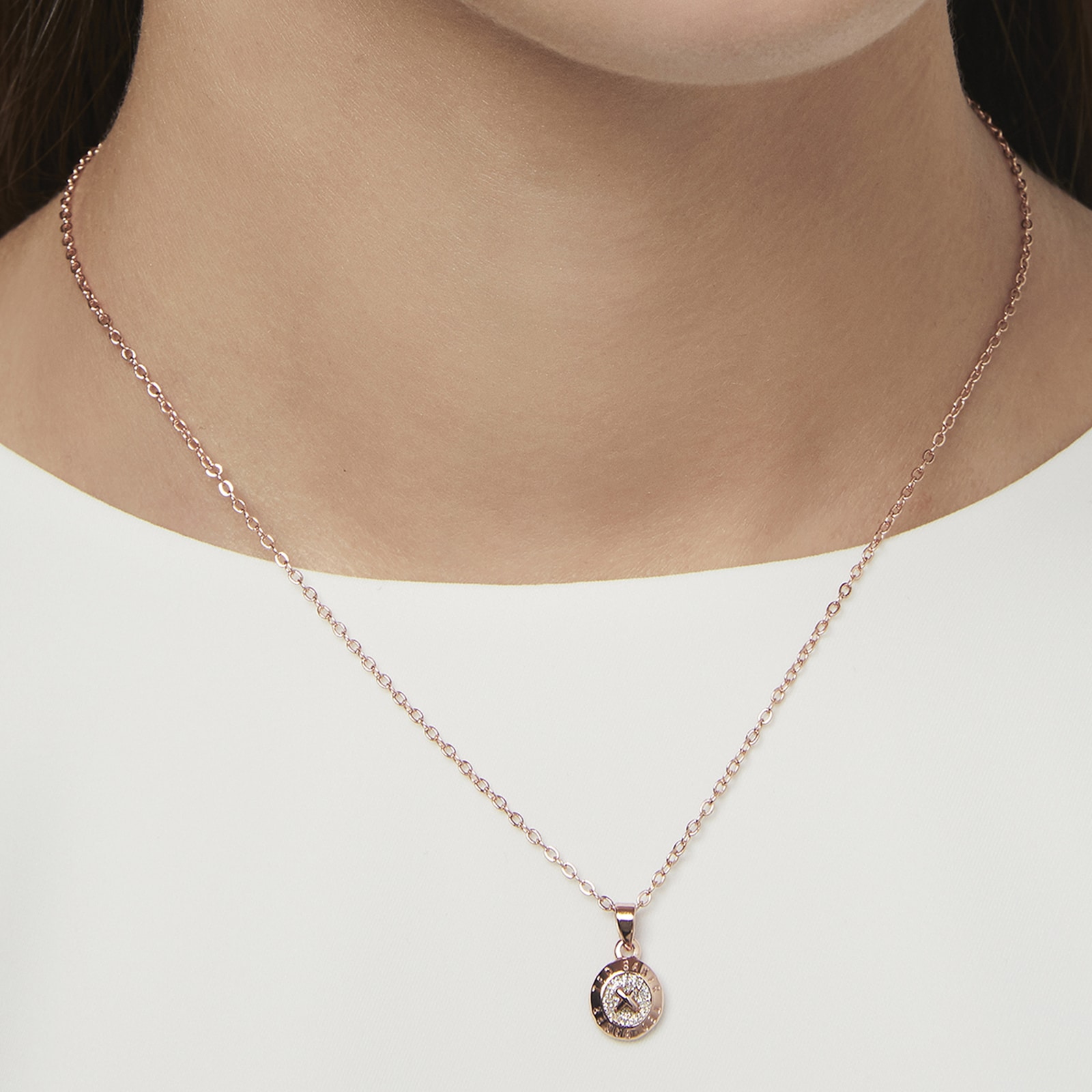 Ted Baker Elvina Enamel Mini Button Crystal Necklace