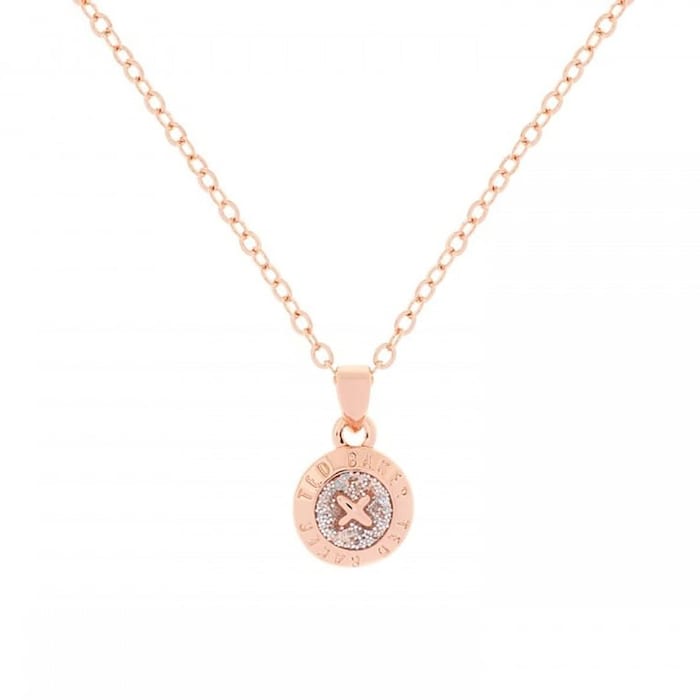 Ted Baker Elvina Enamel Mini Button Crystal Necklace