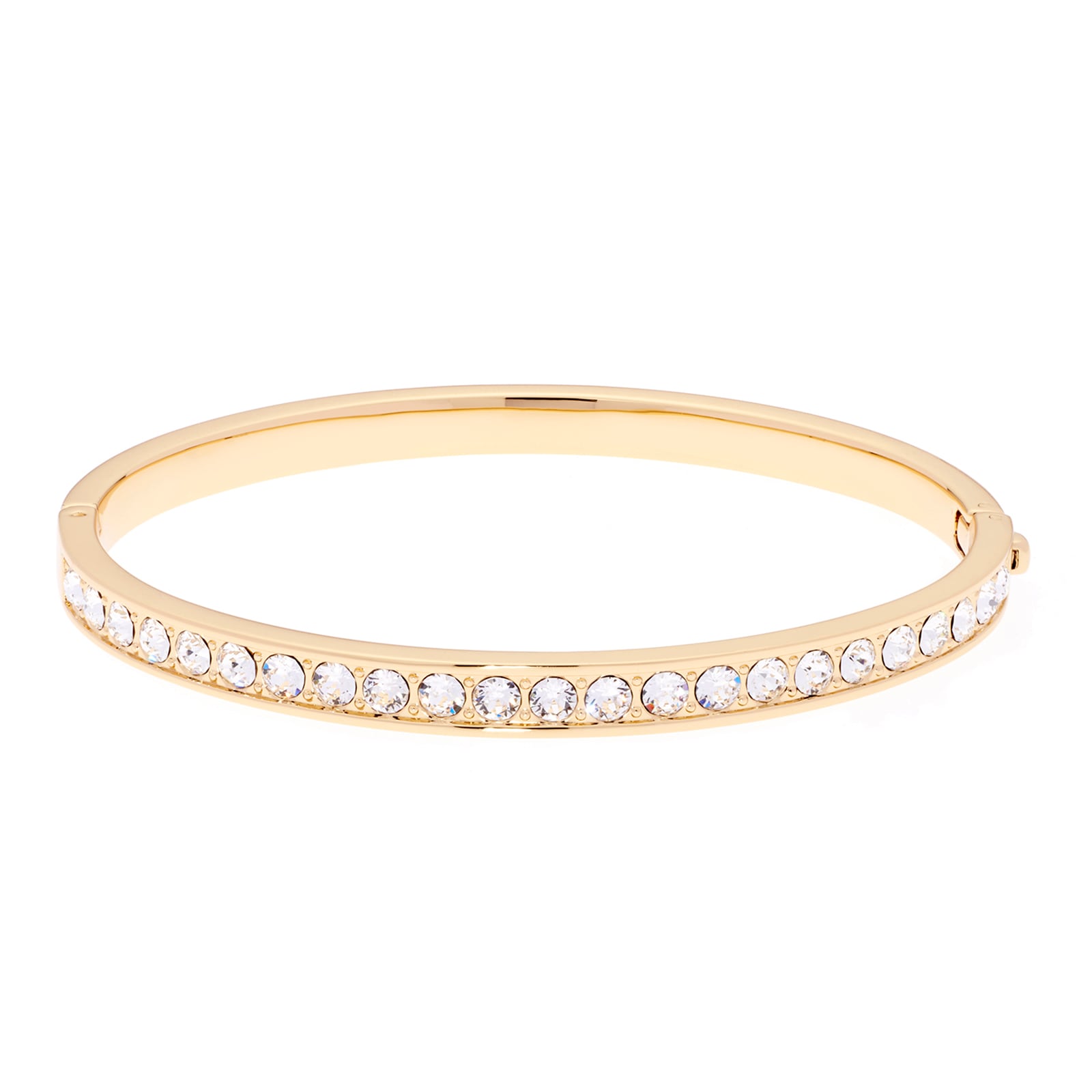 Ted Baker Clemara Hinge Crystal Yellow Gold Coloured Bangle