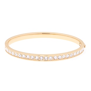 Ted Baker Clemara Hinge Crystal Yellow Gold Coloured Bangle