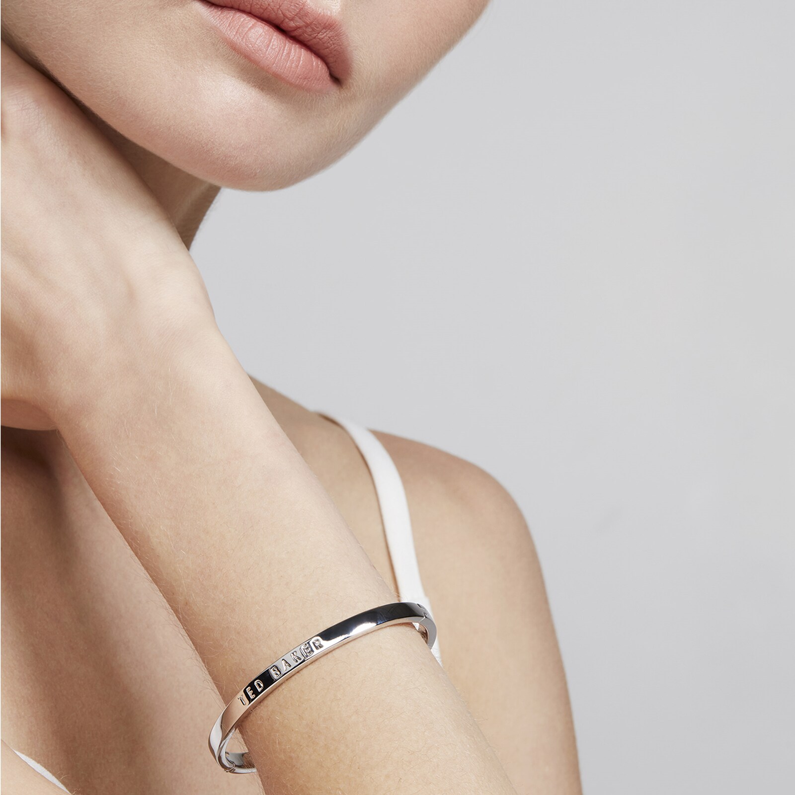 Ted Baker Silver Coloured Clemina Hinge Bangle