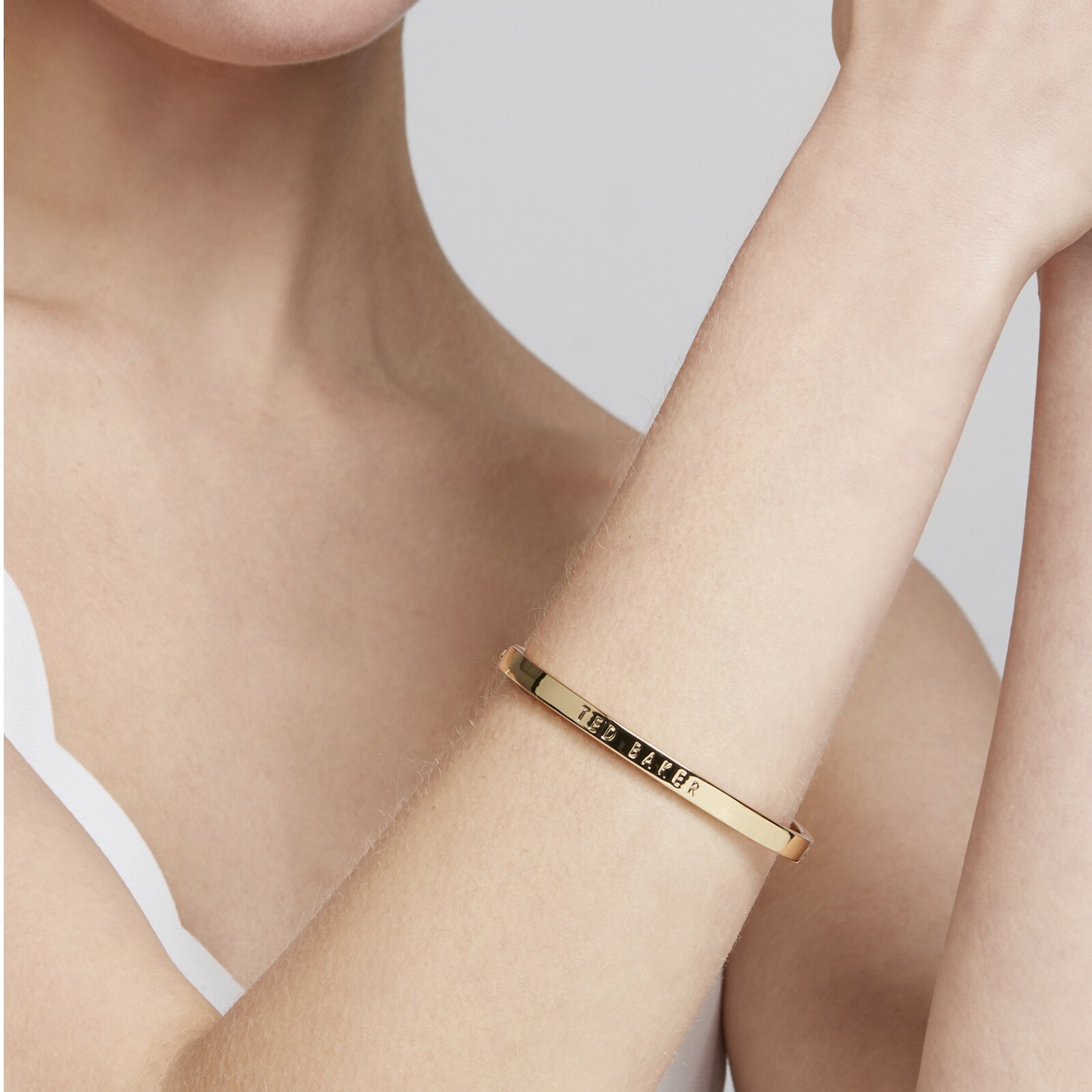 Ted Baker Gold Coloured Clemina Hinged Bangle