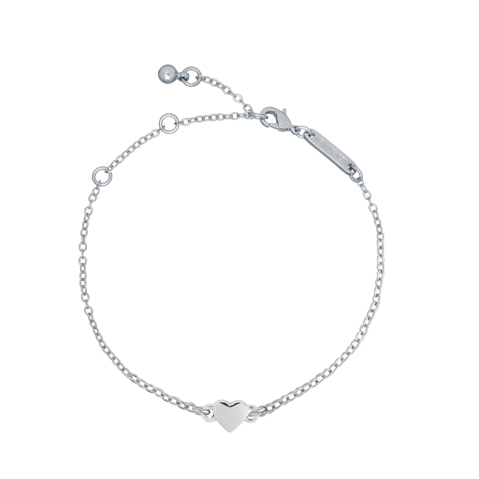 Ted Baker Silver Coloured Tiny Heart Bracelet