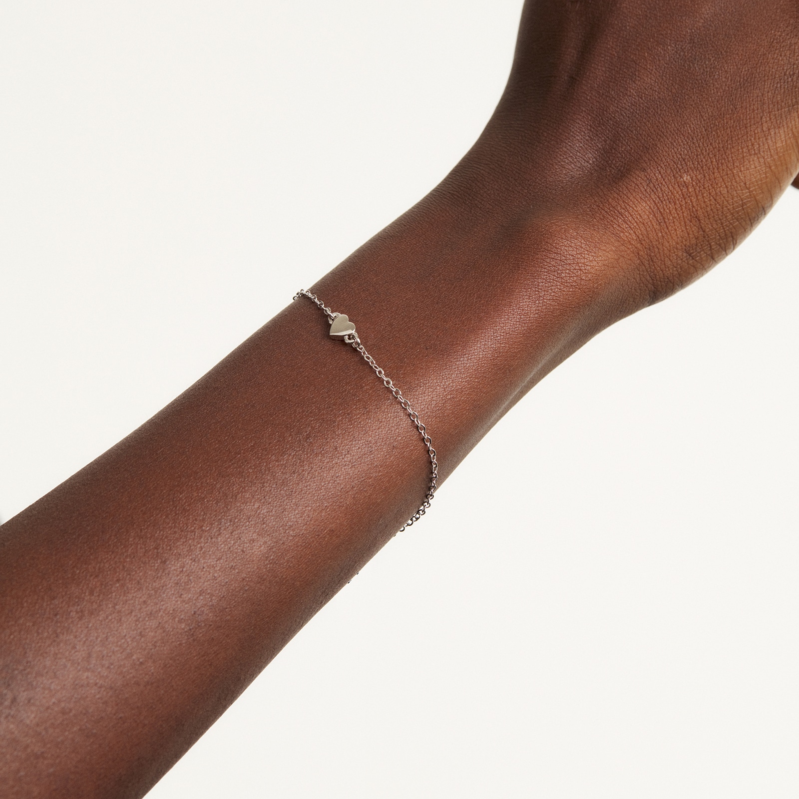 Ted Baker Silver Coloured Tiny Heart Bracelet