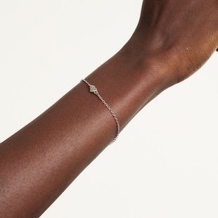 Ted Baker Silver Coloured Tiny Heart Bracelet