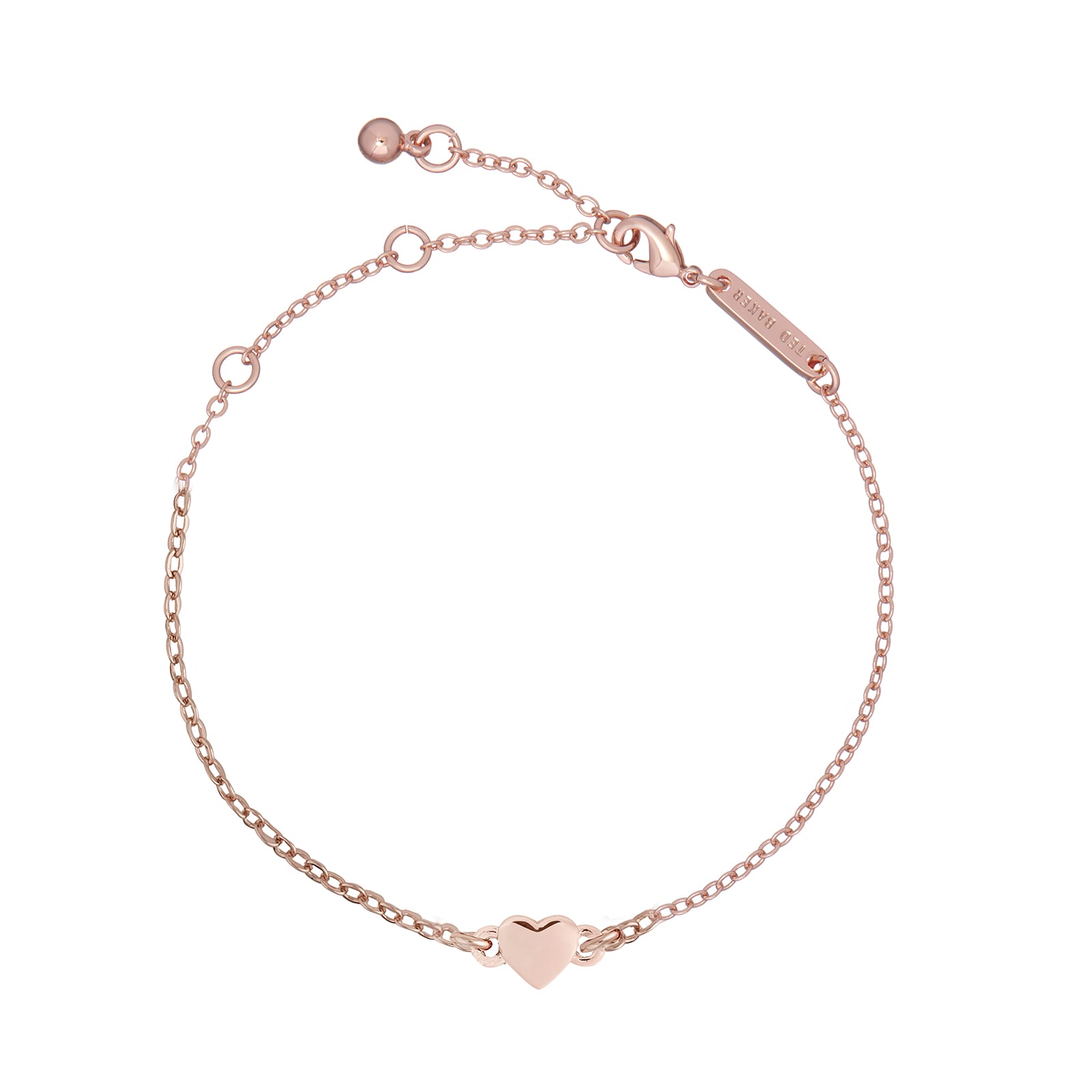 Ted Baker Rose Gold Coloured Tiny Heart Bracelet