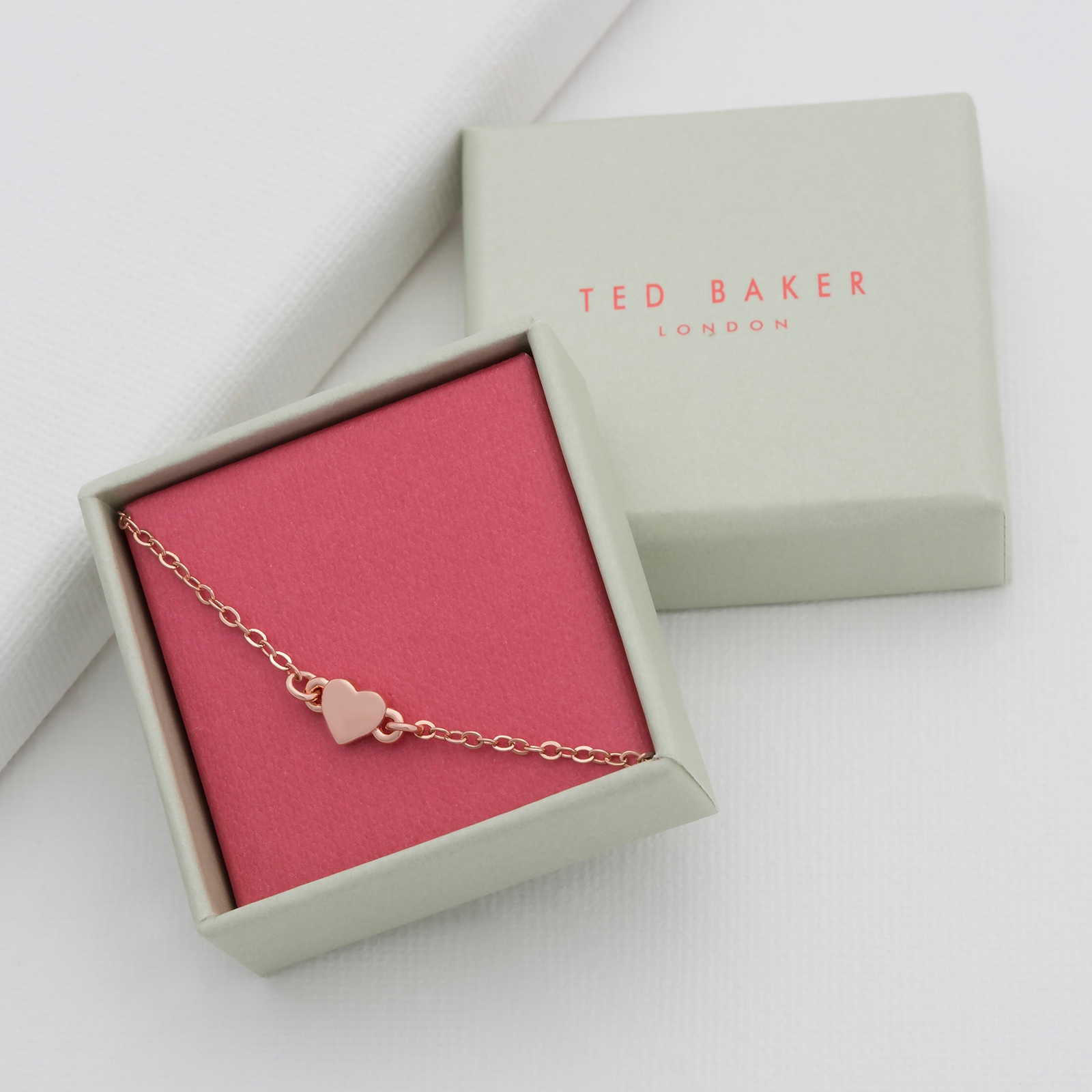 Ted Baker Rose Gold Coloured Tiny Heart Bracelet