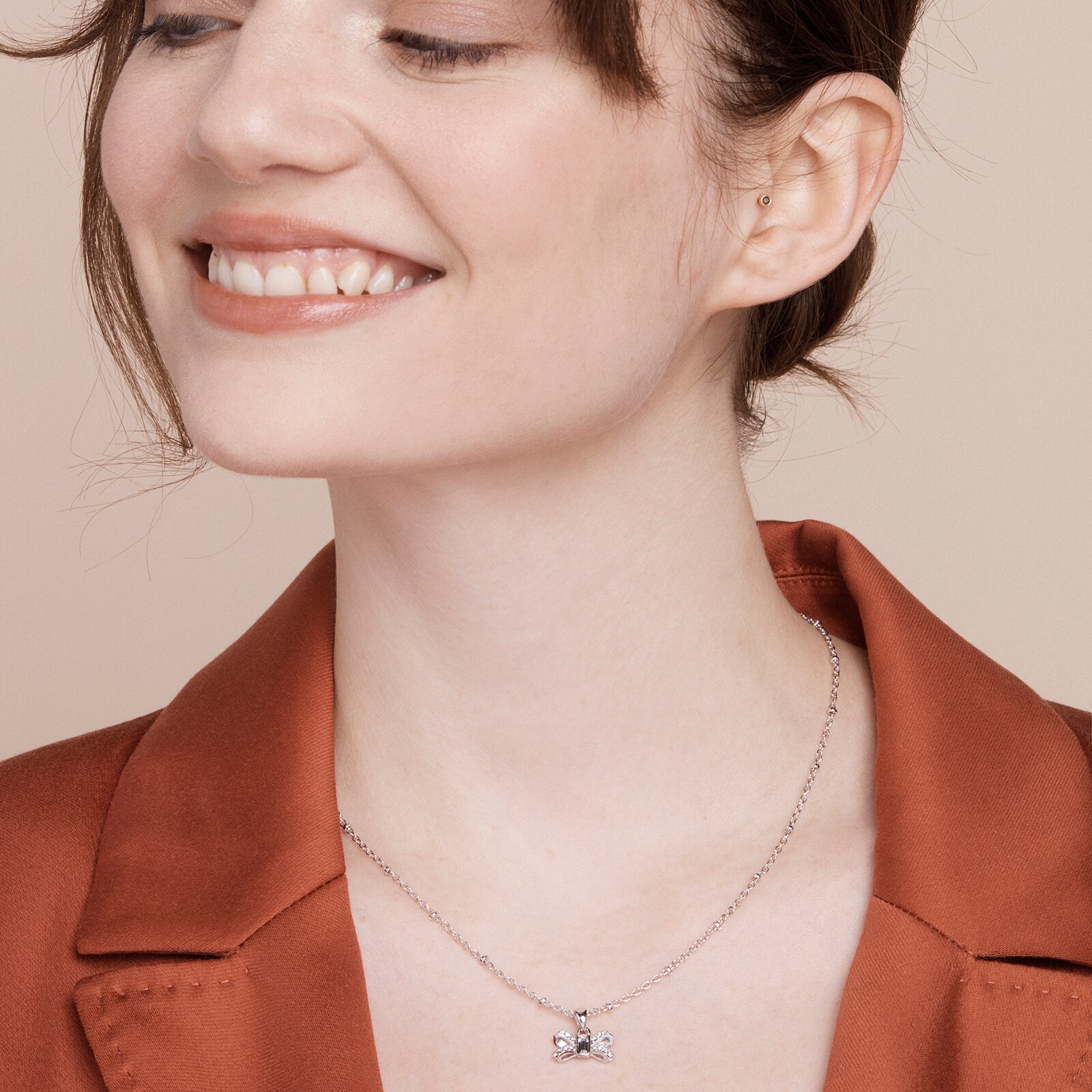 Ted Baker Crystal Bow Pendant