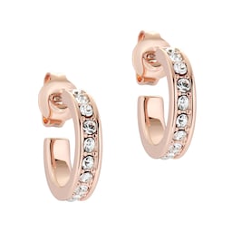 37240808 - Ted Baker Rose Gold Coloured Cubic Zirconia Seenita Nano Huggie Earrings