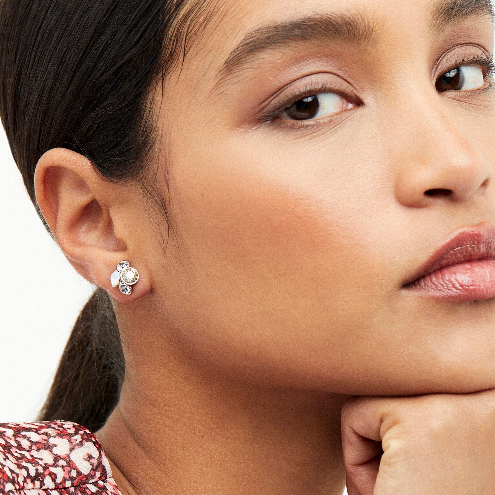 Ted Baker Ted Baker Silver Coloured Cubic Zirconia Lynda Jewel Cluster Stud Earrings