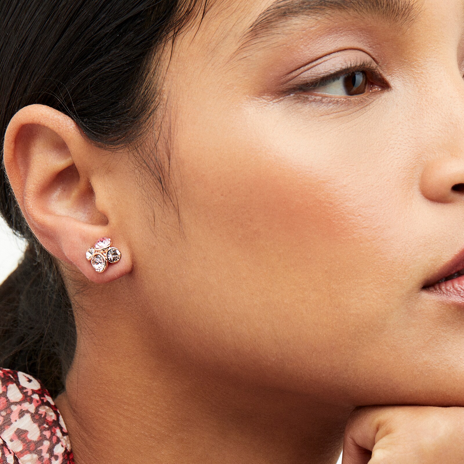 Ted Baker Ted Baker Rose Gold Coloured Cubic Zirconia Lynda Jewel Cluster Stud Earrings