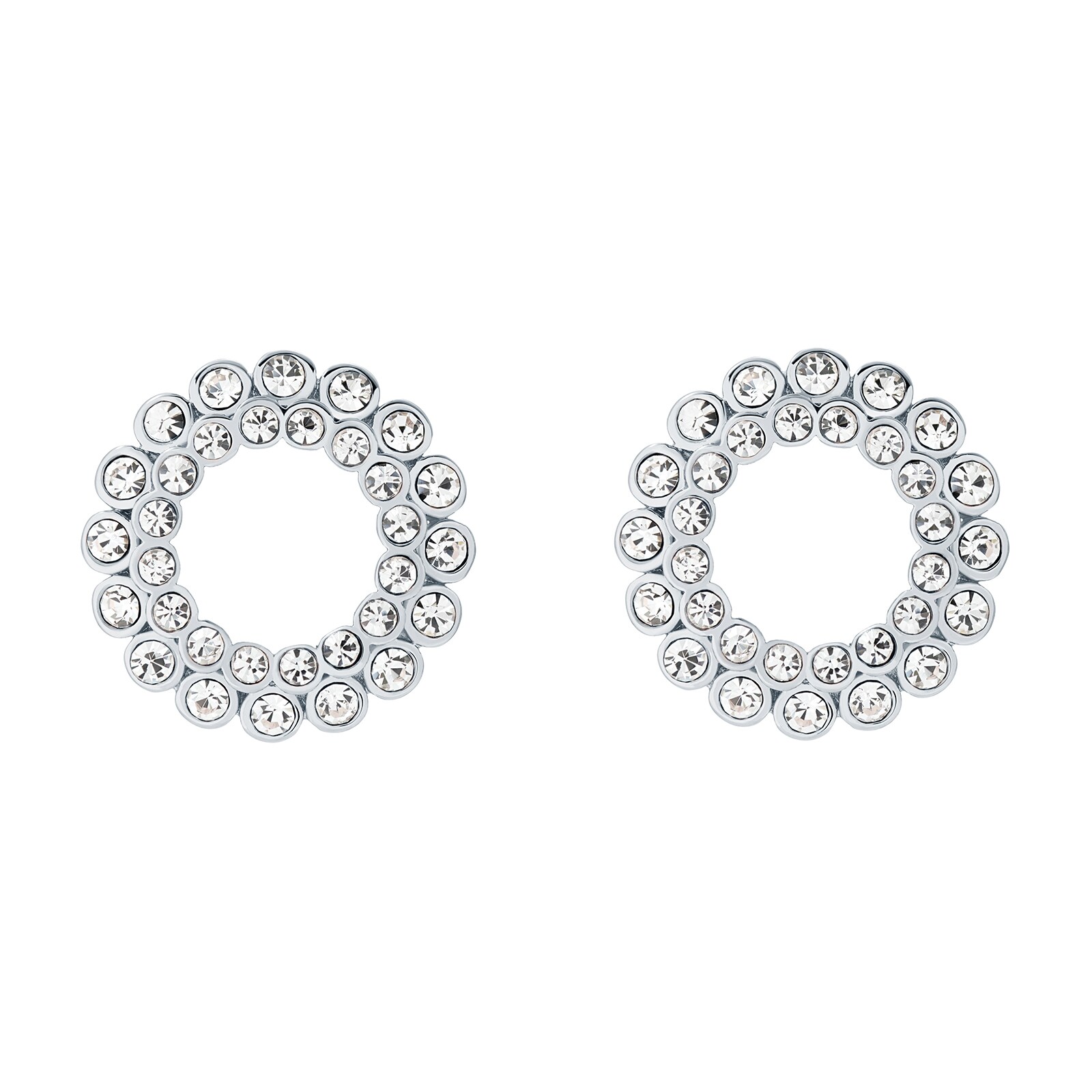 Ted Baker Ted Baker Silver Coloured Auluna Crystal Aurora Hoop Earrings