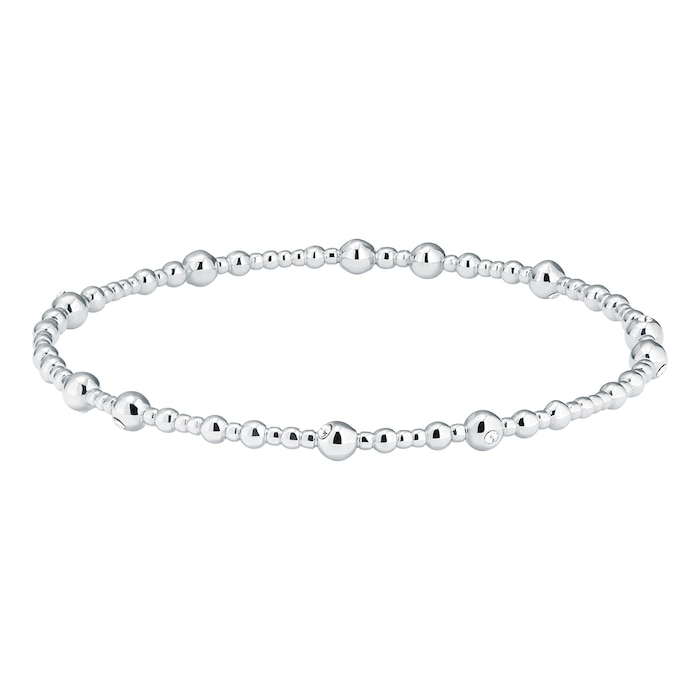 Ted Baker Ted Baker Silver Coloured Belmara Crystal Bubble Bangle