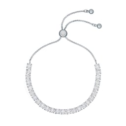 37240834 - Silver Coloured Melrah Icon Cubic Zirconia Slider Bracelet