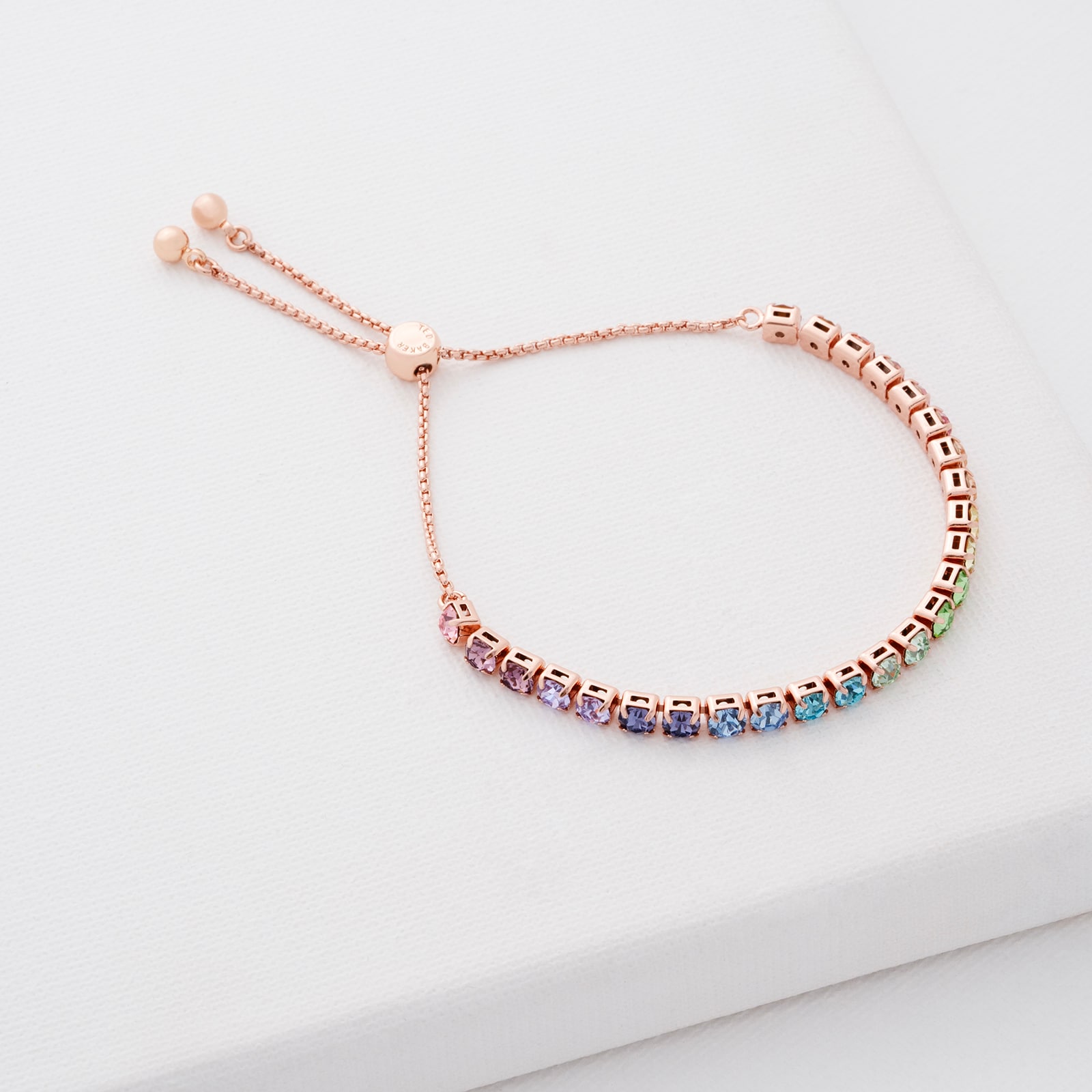 Ted Baker Rose Gold Coloured Melrah Icon Cubic Zircona Slider Bracelet Ted Baker Rose Gold Coloured Melrah Icon Cubic Zircona Slider Bracelet