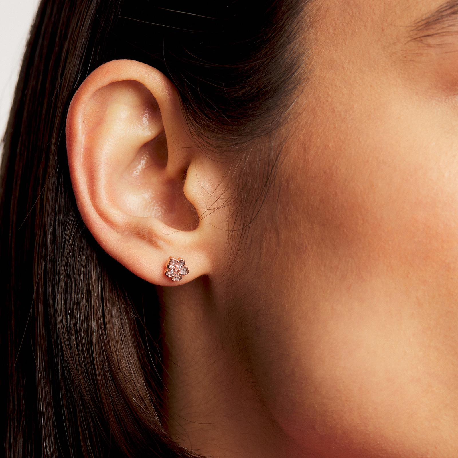 Ted Baker Rose Gold Coloured Lenana Magnolia Lilliflora Earrings
