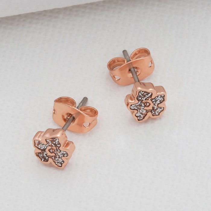 Ted Baker Rose Gold Coloured Lenana Magnolia Lilliflora Earrings