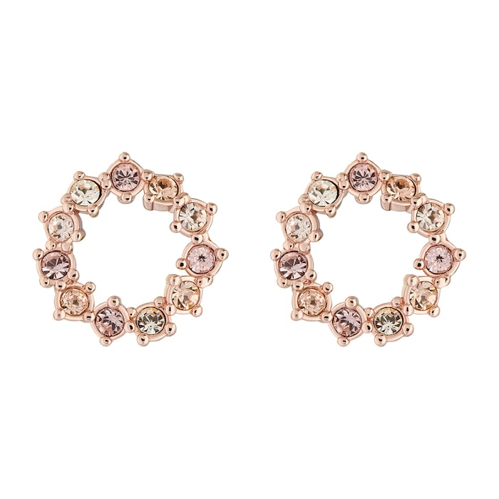 Ted Baker Rose Gold Coloured Cresina Crystal Hoop Earrings