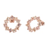 Ted Baker Rose Gold Coloured Cresina Crystal Hoop Earrings