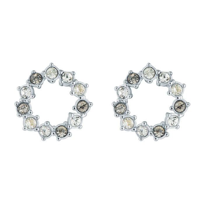 Ted Baker Silver Coloured Cresina Crystal Hoop Earrings