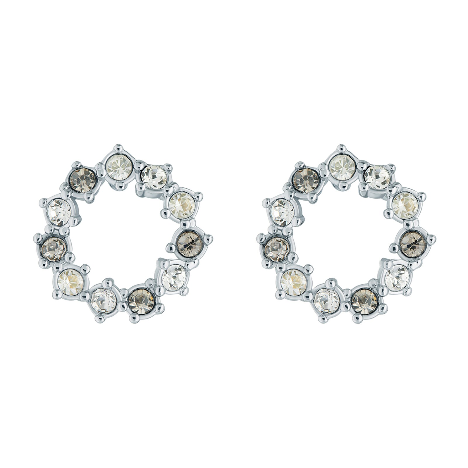 Ted Baker Silver Coloured Cresina Crystal Hoop Earrings