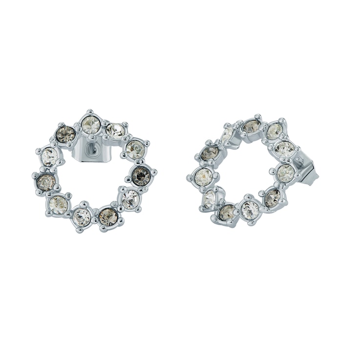 Ted Baker Silver Coloured Cresina Crystal Hoop Earrings