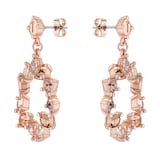 Ted Baker Rose Gold Coloured Crystal Calypso Drop Earrings