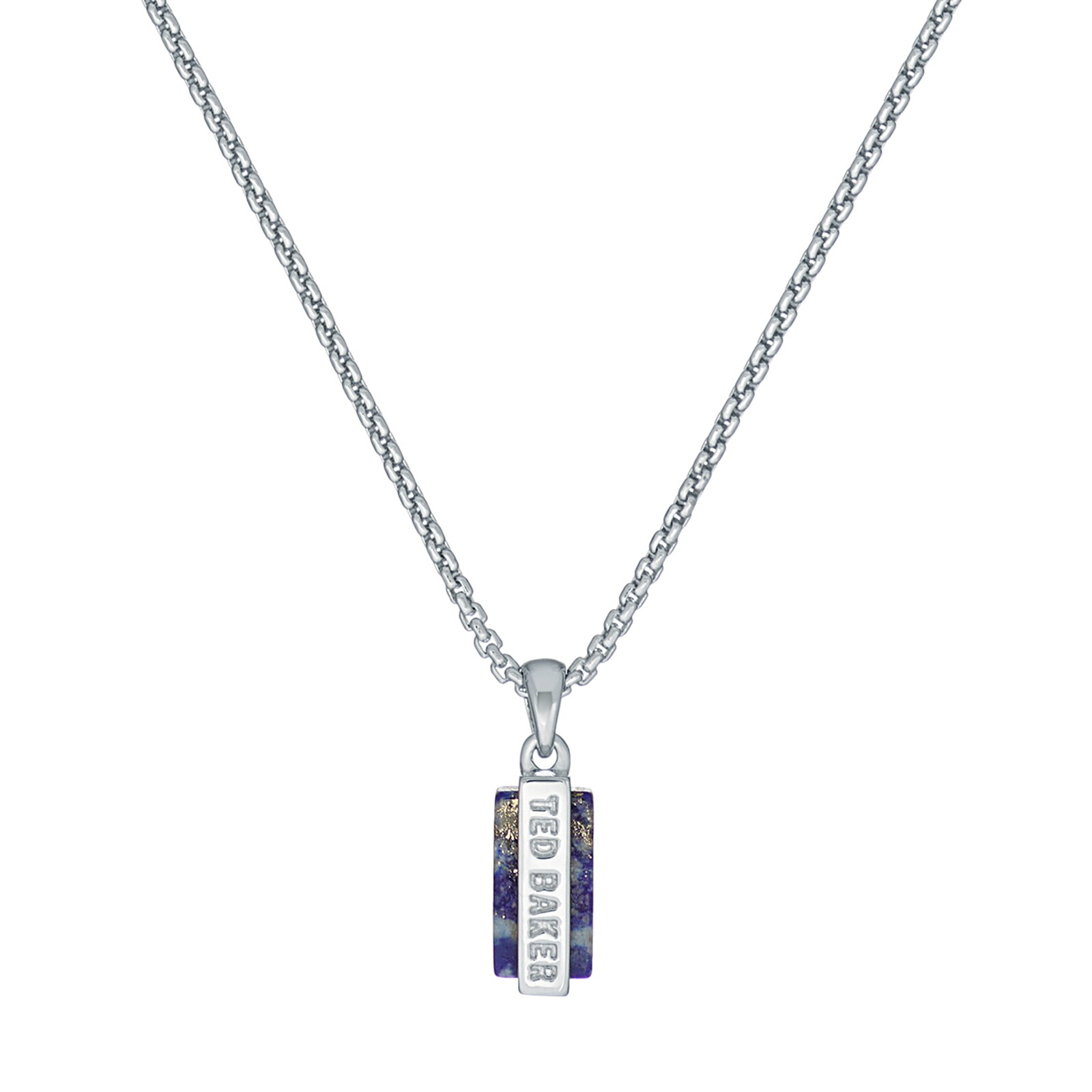 Ted Baker Silver Coloured Gianni Gem Bar Pendant