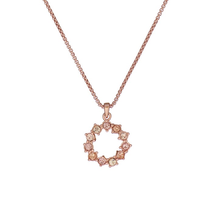 Ted Baker Rose Gold Coloured Cresar Crystal Hoop Pendant