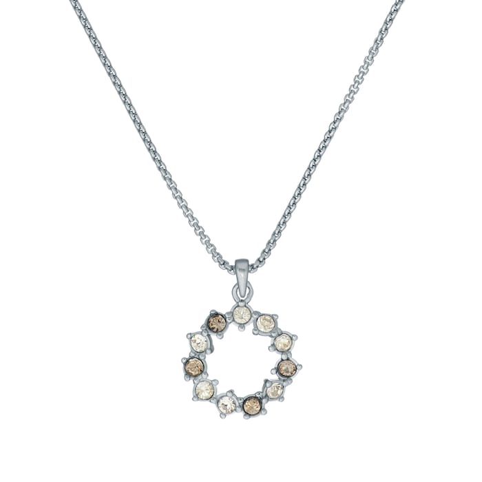 Ted Baker Silver Coloured Cresar Crystal Hoop Pendant