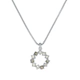 Ted Baker Silver Coloured Cresar Crystal Hoop Pendant