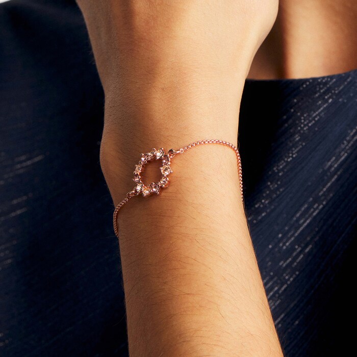 Ted Baker Rose Gold Coloured Cresta Crystal Hoop Calypso Bracelet