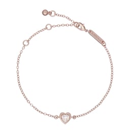 37240864 - Rose Gold Coloured Crystal Heart Bracelet