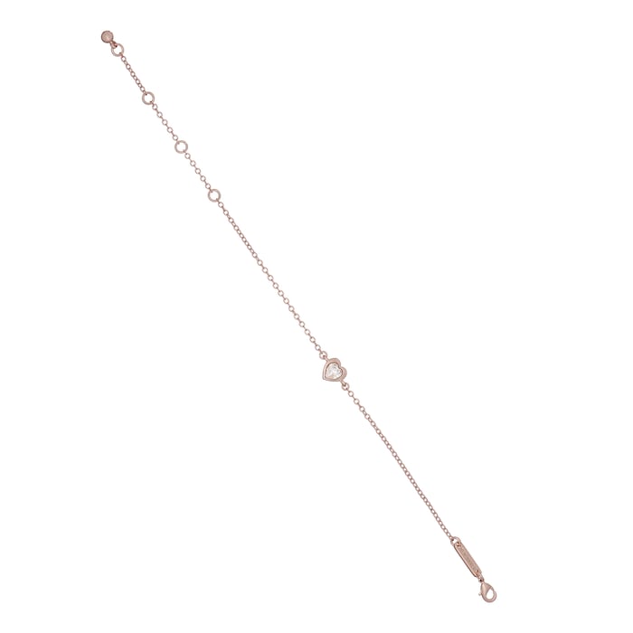 Ted Baker Rose Gold Coloured Crystal Heart Bracelet