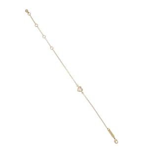 Ted Baker Yellow Gold Coloured Crystal Heart Bracelet