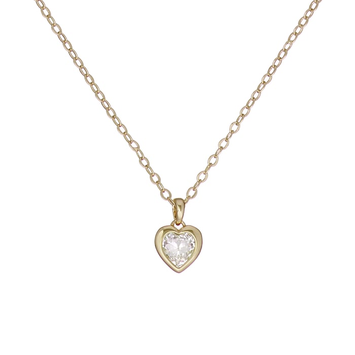 Ted Baker Ladies Yellow Gold Plated Crystal Heart Pendant