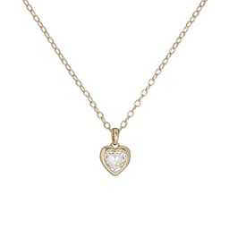37240873 - Ladies Yellow Gold Plated Coloured Heart Pendant