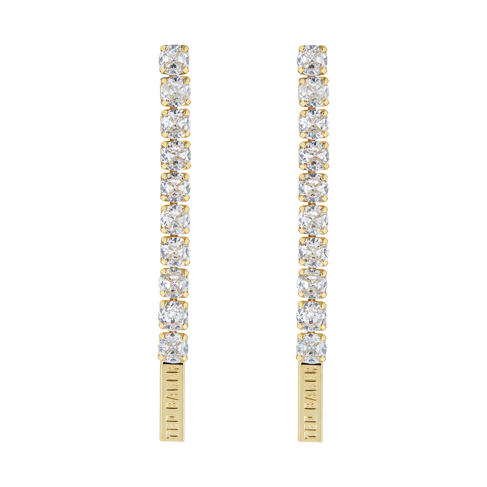 Ted Baker Mellsie Yellow Gold Coloured Crystal Drop Earrings