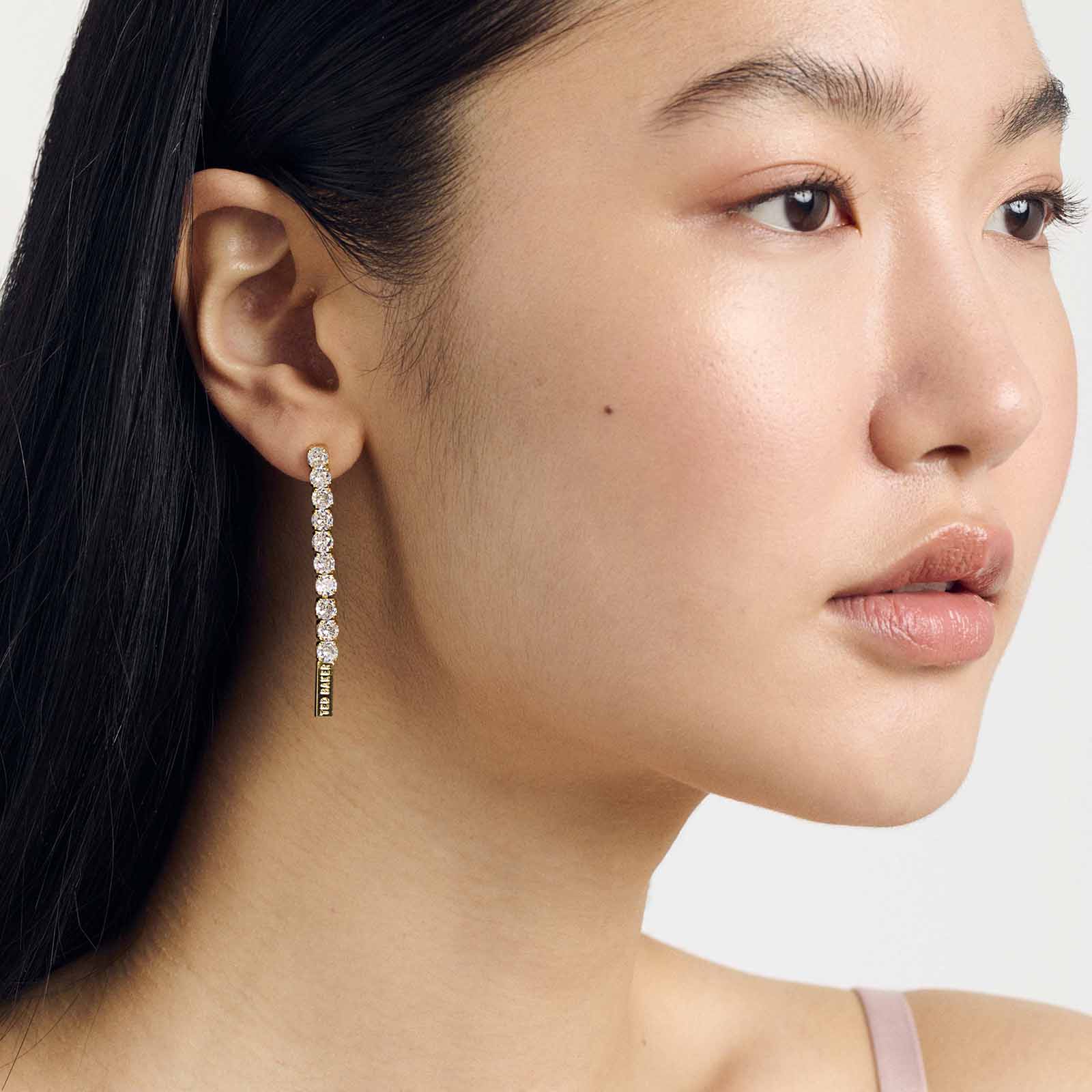 Ted Baker Mellsie Yellow Gold Coloured Crystal Drop Earrings Ted Baker Mellsie Yellow Gold Coloured Crystal Drop Earrings
