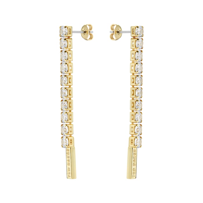 Ted Baker Mellsie Yellow Gold Coloured Crystal Drop Earrings